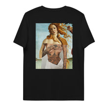 Load image into Gallery viewer, Birth of Venus Unisex organic cotton t-shirt Black
